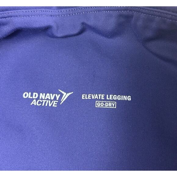 Old Navy Active Purple Athletic Elevate Go-Dry Leggings Sz Small Pockets Crop - Picture 3 of 6